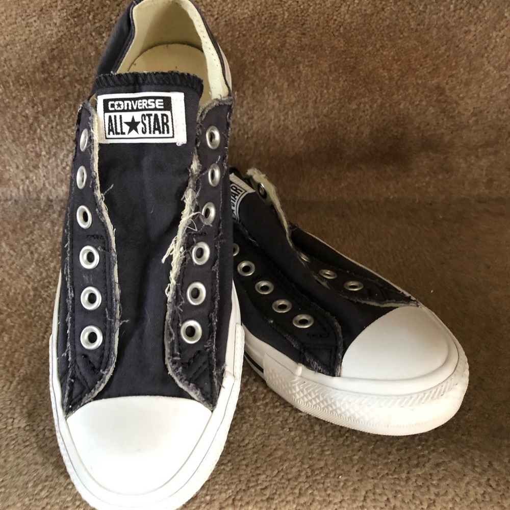 Converse grey slip ons, no lace